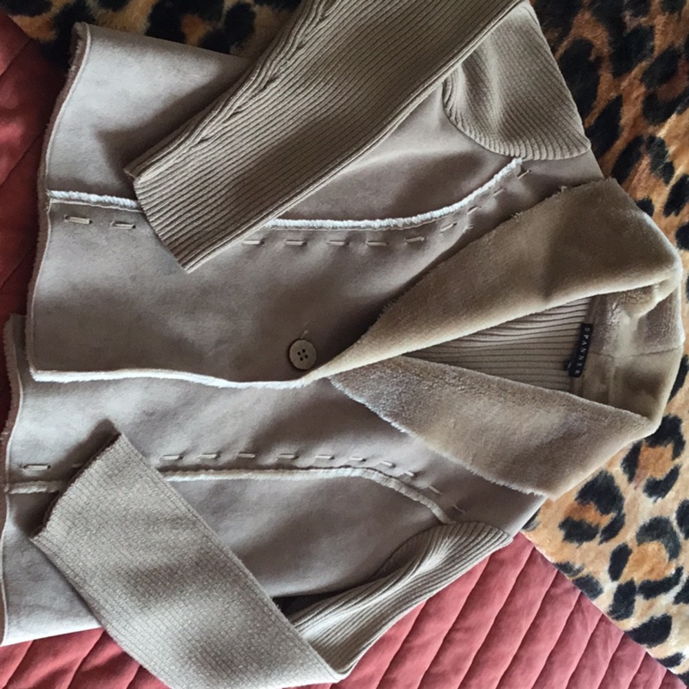 Spanner faux fur cardigan